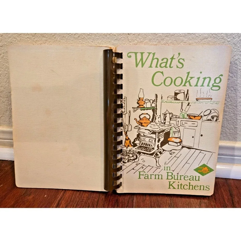 Vintage What's Cooking Farm Bureau Kitchens VA Cookbook 1970s spiral bound